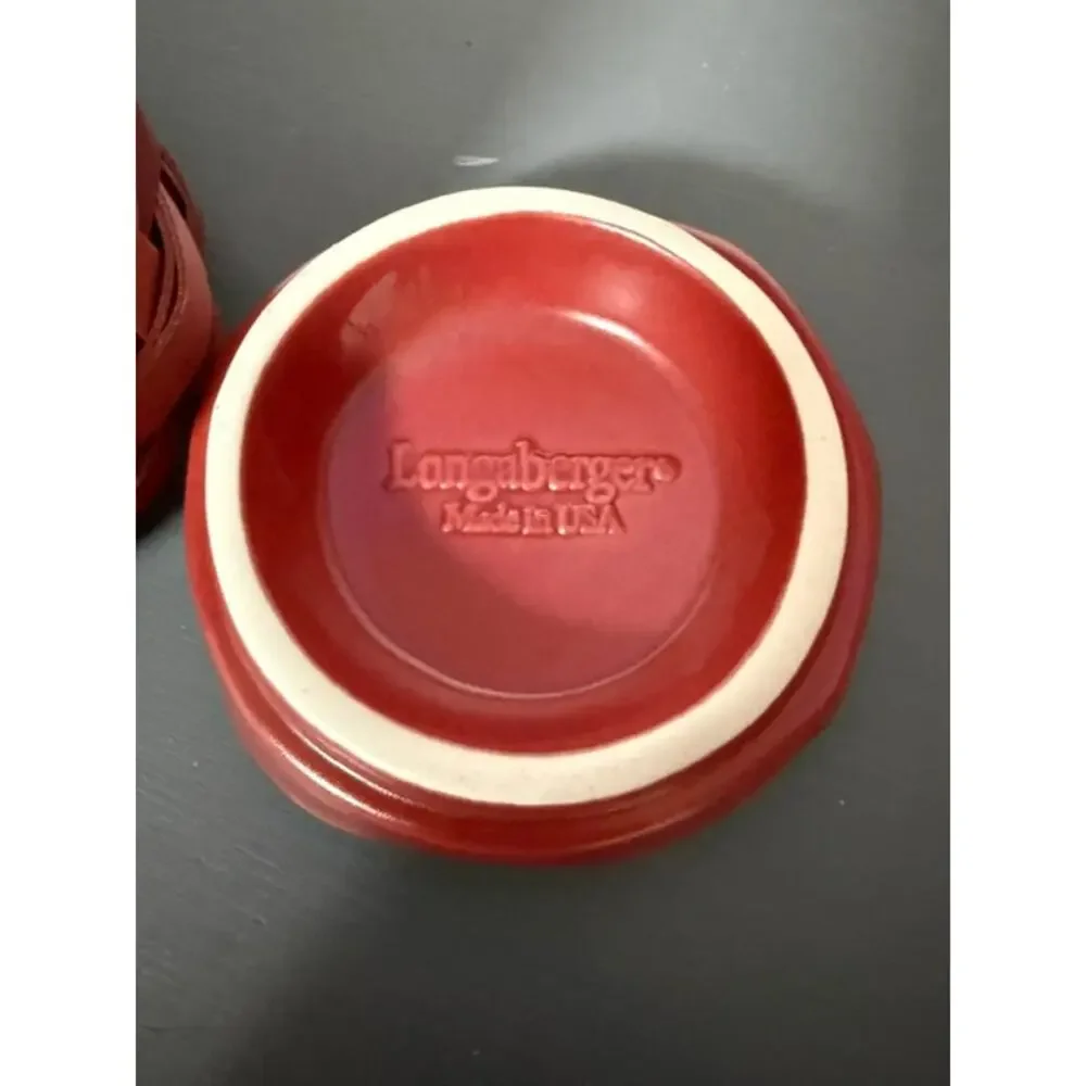 Longaberger Sweetheart Rosebud Basket 2014 Liner Protector Ceramic Topper